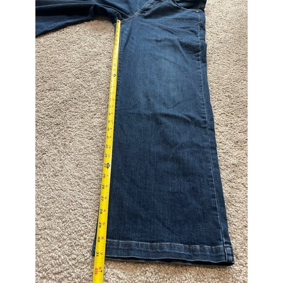 St. Johns Bay Wide Leg Denim Jeans Womens Size 12 High Rise Stretch - Picture 5 of 7